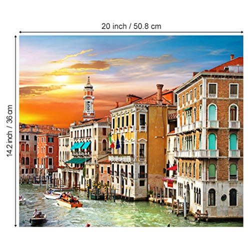 GuDoQi Puzzle 500 Piezas Gran Canal Venecia Puzzle para Adultos Rompecabezas Italia Paisaje Juego Familiar Decoración del Hogar Regalo de Navidad