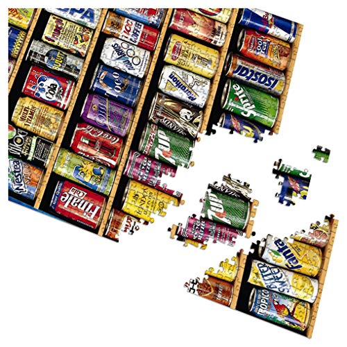 GuDoQi Puzzle Madera 1000 Piezas Adultos Latas de Refresco Rompecabezas Madera Latas de Refresco para Infantiles Adolescentes