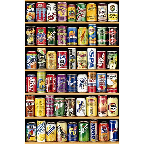 GuDoQi Puzzle Madera 1000 Piezas Adultos Latas de Refresco Rompecabezas Madera Latas de Refresco para Infantiles Adolescentes