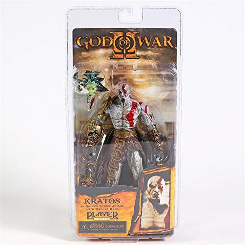 Gwgbxx Dios DE LA Guerra 1PCS 7.5"NECA Dios DE LA Guerra Kratos EN LA ARMINACIÓN DE Fleece Golding con Medusa Head PVC Figura De Acción Colección (Color : B)