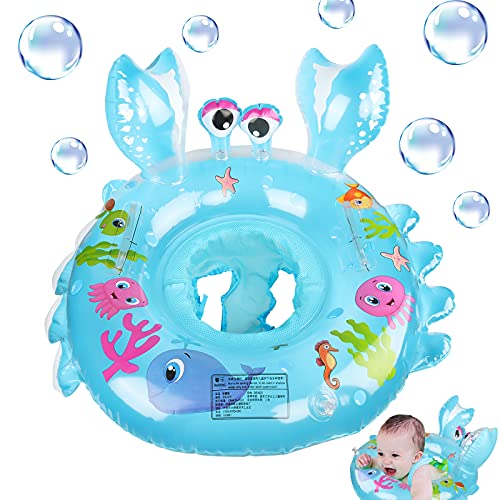 Gxhong Anillo de Natación Bebé Flotador de Natación para Bebé Anillo de natación Inflable Flotador Bebé Flotador Bebé Piscina Nadar Anillo para Niños Bebé Flotador para bebé con Asiento 4-48Meses Azul