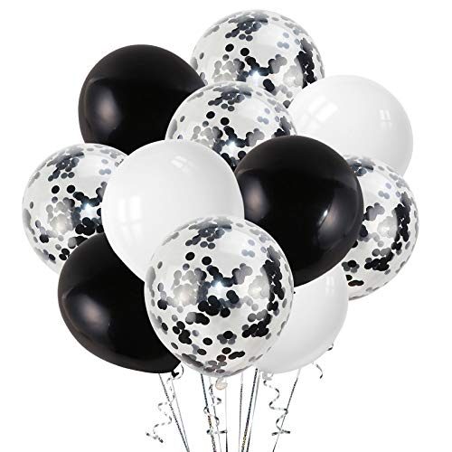 Gxhong Panda Party - Globos para decoración de cumpleaños infantil, con pancarta de feliz cumpleaños, confeti, globos de corazón, globos de papel de aluminio, para niñas y niños