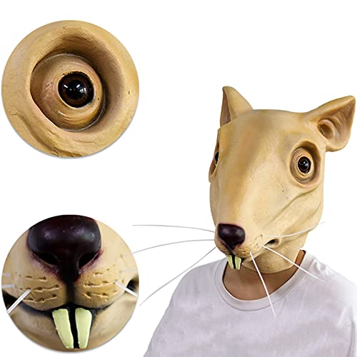 GYAM Halloween Animal Heatgear, Mouse Latex Mask Headgear Novedad Latex Latex Máscara Holiday Costume Cosplay Animal Face Decoración Novedad Latex Mask