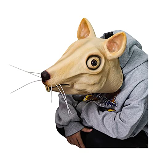 GYAM Halloween Animal Heatgear, Mouse Latex Mask Headgear Novedad Latex Latex Máscara Holiday Costume Cosplay Animal Face Decoración Novedad Latex Mask