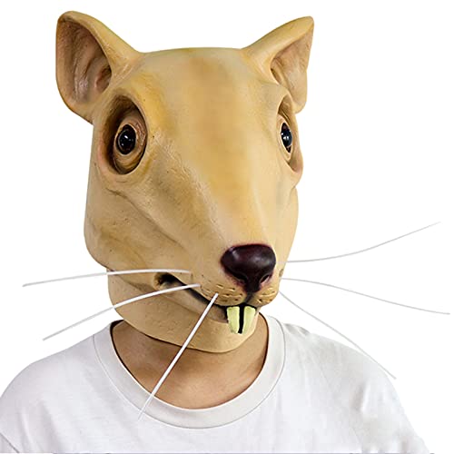 GYAM Halloween Animal Heatgear, Mouse Latex Mask Headgear Novedad Latex Latex Máscara Holiday Costume Cosplay Animal Face Decoración Novedad Latex Mask