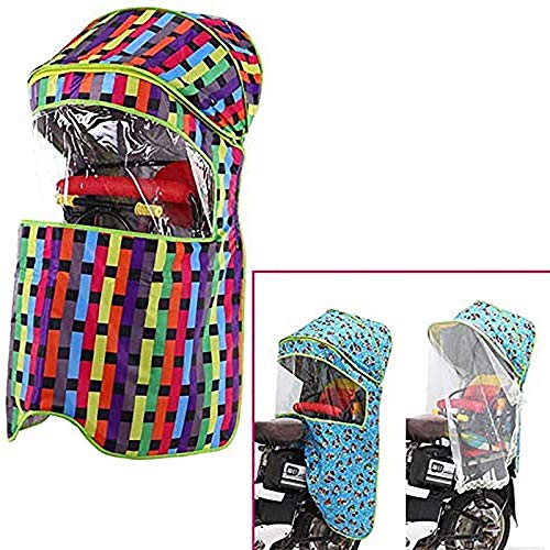 GYYlucky Asiento Transparente Poncho para La Lluvia Accesorio para Bicicleta Bicicletas Cubierta Protectora Solar para Niños, Asiento Trasero para Bicicleta para Niños Sombrilla A Prueba De Viento