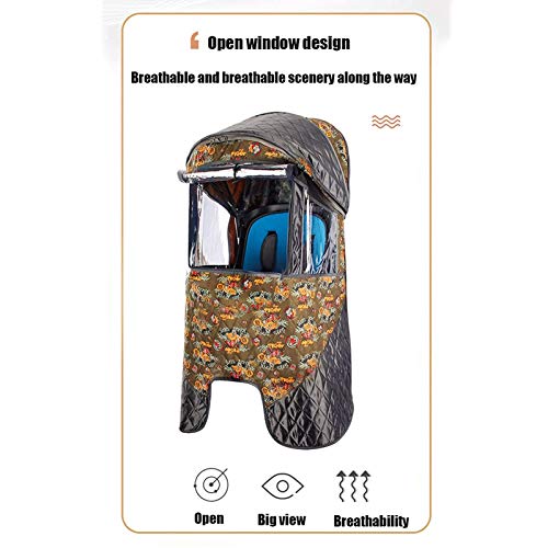 GYYlucky Cubierta De Dosel Gruesa Cálida A Prueba De Viento para Bicicleta Eléctrica para Asiento Trasero para Niños, Accesorio para Asiento De Bicicleta para Niños, Cubierta para Lluvia (Color : B)