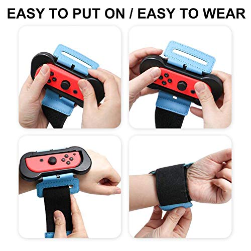 GZW-Shop Brazalete Deportivo Just Dance Banda Elástica Ajustable para Joy con Mando, Pulsera Actividad de Juego Nintendo Switch 2020/2019/2018 y Zumba (Kit de 2pzs)