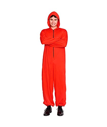 H HANSEL HOME Disfraz Atracador Mono Rojo Unisex Disfraz Adulto de Carnaval Halloween Fiesta Cosplay - S