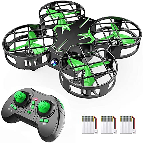 H823H - Mini drone para Niños,21 minutos con autonomía de 3 pilas para avión helicóptero, modo sin cabeza, mantenimiento de altitud, funcionamiento con un botón, 360 ° para principiantes y niños