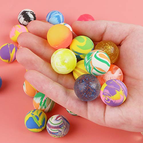 HAKACC Pelotas de goma para saltar, 50 unidades, 25 mm, ideal para cumpleaños infantiles