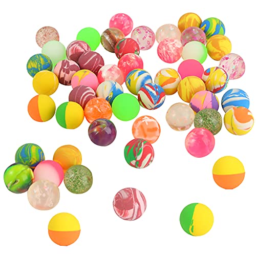 HAKACC Pelotas de goma para saltar, 50 unidades, 25 mm, ideal para cumpleaños infantiles