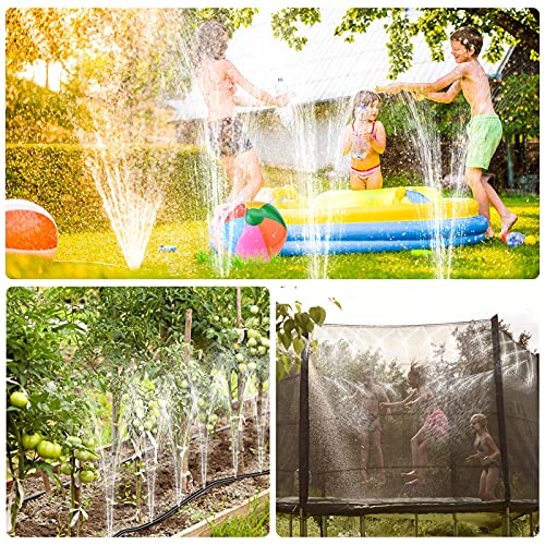 Hangrui Aspersor de Trampolín,12m/39,3 pies Trampoline Sprinkler Parque Acuático Rociadores de trampolín,Aspersor de Agua para trampolín Juegos de Agua al Aire Libre Aspersores De Verano para Niños