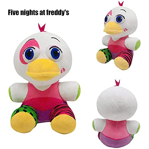 Hao-zhuokun Five Nights at Freddys Plush Toy Set Glamrock Freddy Chica Montgomery Gator Roxanne Wolf Vanny de Security Breach Cute PP Plush Stuffed Doll para niños Regalo de cumpleaños