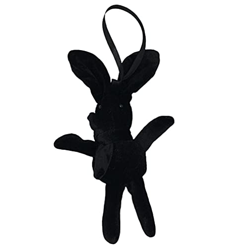 Haowen Día de San Valentín Pascua Deseo Conejo Colgante de Felpa Conejo de Peluche Muñeco de Peluche Negro