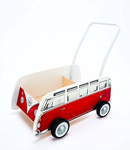 Hape Andador bebé Furgoneta Volkswagen, Color Rojo (Barrutoys E0379)