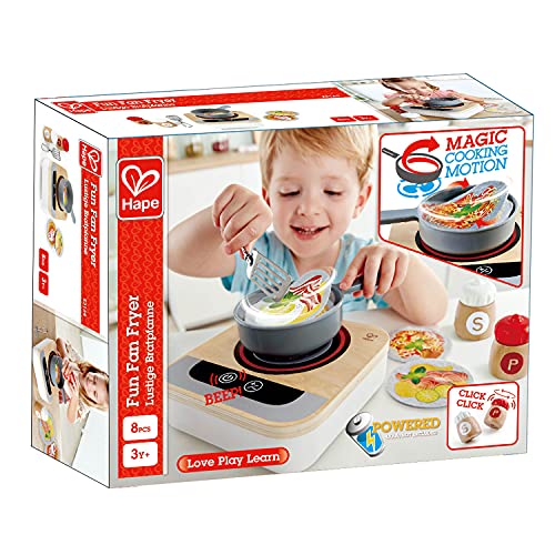 Hape- Fun Fan Fryer Wooden Play Kitchen Sartén, Multicolor, Talla única (E3164)