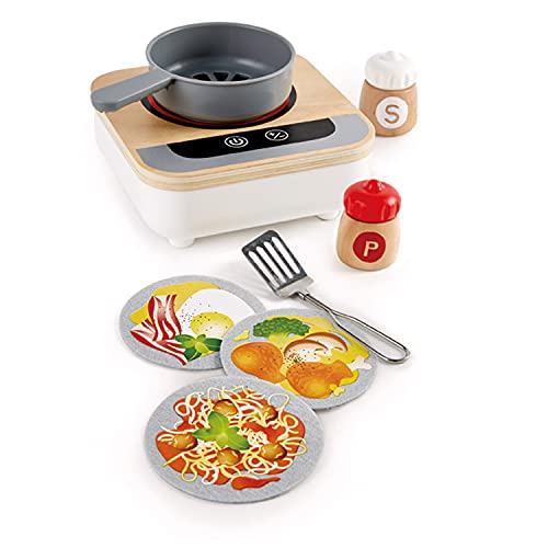 Hape- Fun Fan Fryer Wooden Play Kitchen Sartén, Multicolor, Talla única (E3164)