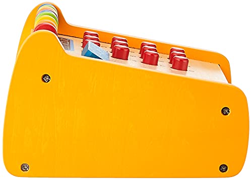 Hape Hape Caja Registradora, Caja Registradora de Juguete de 37 Piezas de Madera para Niños y Niñas, Con Calculadora