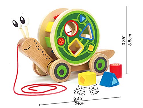 Hape- Palo de arrastre infantil Caracol, Multicolor (Barrutoys E0349)