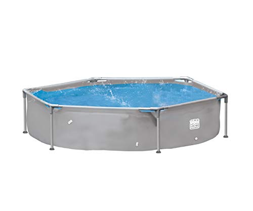 Happy People Pool 240x51 Steel Frame-Piscina Redonda (240 x 51 cm), Color Gris (77518)