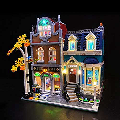 HARLT Kit De Iluminación Nuevos Llevados por La Librería Lego Estilo Europeo Compatible con Lego 10270 Building Blocks Modelo Funcionamiento del Control Remoto, No Incluido Lego Modelo