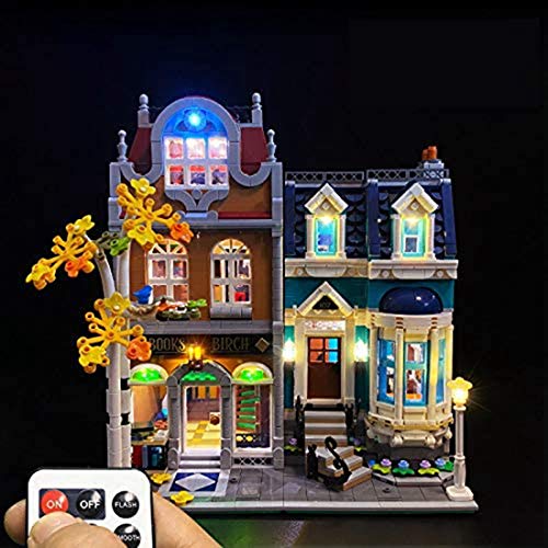 HARLT Kit De Iluminación Nuevos Llevados por La Librería Lego Estilo Europeo Compatible con Lego 10270 Building Blocks Modelo Funcionamiento del Control Remoto, No Incluido Lego Modelo