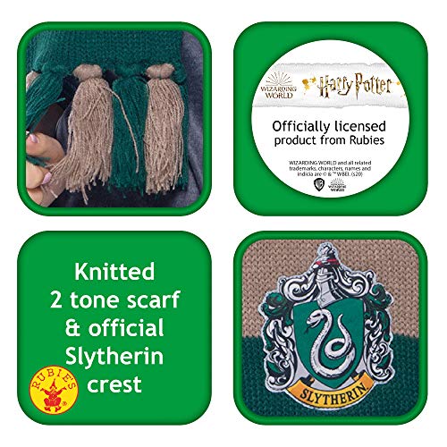 Harry Potter Deluxe Bufanda Slytherin, Multicolor, (Rubie'S 39034)