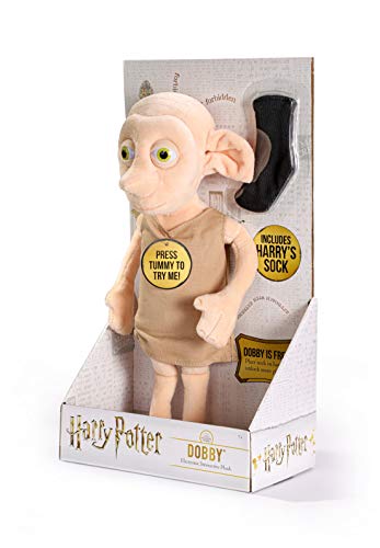 HARRY POTTER Noble Collection Peluche Interactivo Dobby, 32 cm