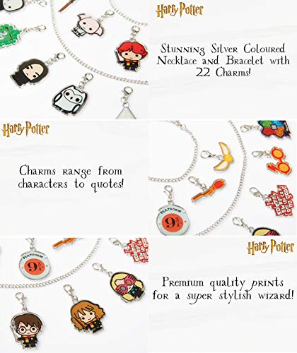 HARRY POTTER Regalos, Calendario Adviento 2021, Calendario Adviento Joyas para Mujer, Adolescentes y Niñas con 24 Accesorios