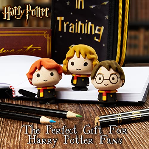 Harry Potter Regalos, Pack de 3 Gomas de Borrar con Harry, Hermione y Ron, Material Escolar Bonito