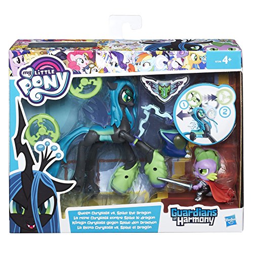 HASBRO b6009 My Little Pony Guardians Of Harmony Queen Chrysalis Spike The Dragon Inglés Versión, Juguete, 1 unidad [modelos surtidos]