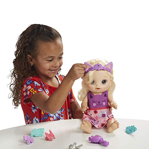 Hasbro Baby Alive Haarzauber Baby - Muñeca parlante con Pelo Que Crece y se Hace más Corto, Juguete para niños a Partir de 3 años