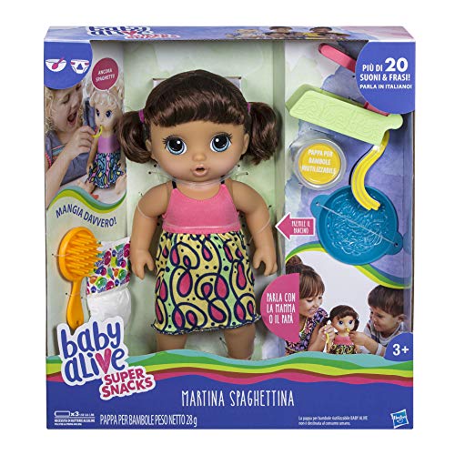 Hasbro Baby Alive - Martina espaguetita muñeca, Multicolor, C0964103.