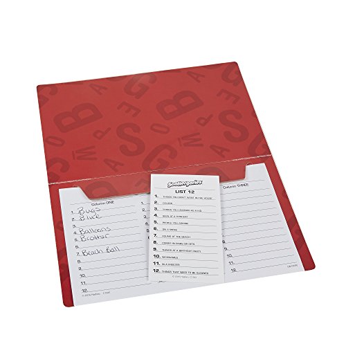 Hasbro C1941 Scattergories- Juego de categorías de Pensamiento rápido, no Dejes Que se acabe el Tiempo, Juegos de Palabras, Edades 12+, Rojo, Blanco