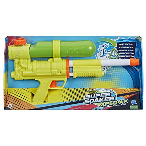 Hasbro F19725L0 Super Soaker XP50-AP - Pistola de Agua (plástico Reciclado, diseño Retro, pulverizador con Aire comprimido)