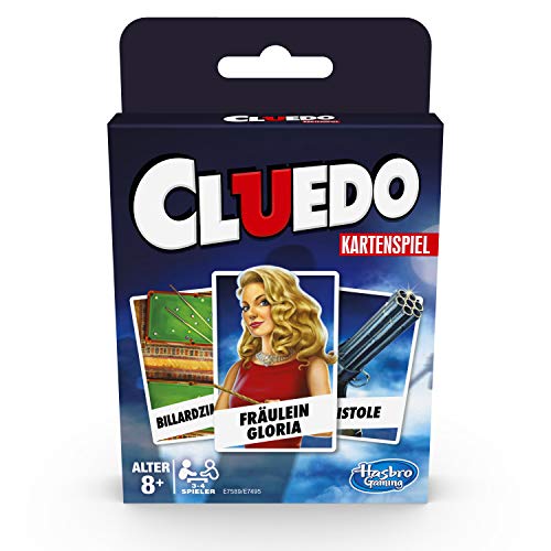 Hasbro Gaming E7589GC0 Cluedo - Juego de Cartas para niños a Partir de 8 años, Estrategia para 3 – 4 Jugadores