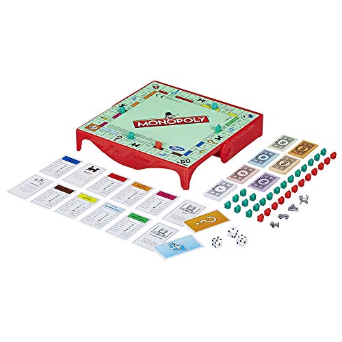 Hasbro Gaming- Juego de Viaje Monopoly, versión inglésa (B1002802)