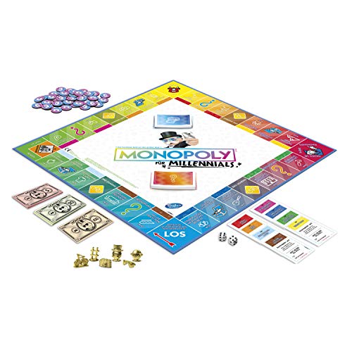 Hasbro Gaming Monopoly E4989100 Monopoly Millennials - Juego de Fiesta, Multicolor