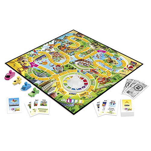 Hasbro Gaming The Game of Life Juego de mesa para niños de 5 años, juego para 2 a 4 jugadores