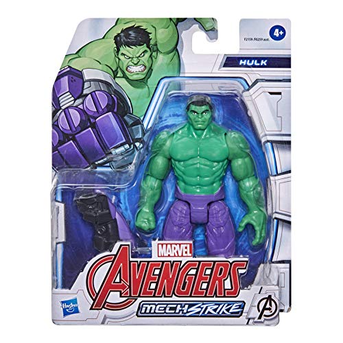 Hasbro Marvel Avengers - Figura Mech Strike de Hulk de 15 cm con Accesorio Mech de Batalla - para niños de 4 años en adelante