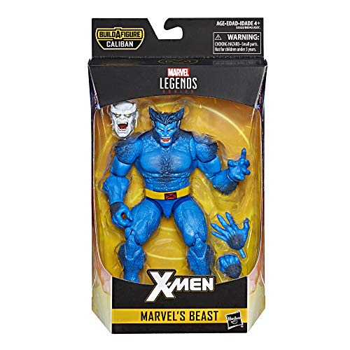 Hasbro Marvel Legends Series 6" Collectible Action Figure Beast Toy (X-Men Collection) – with Caliban Build-A-Figure Par