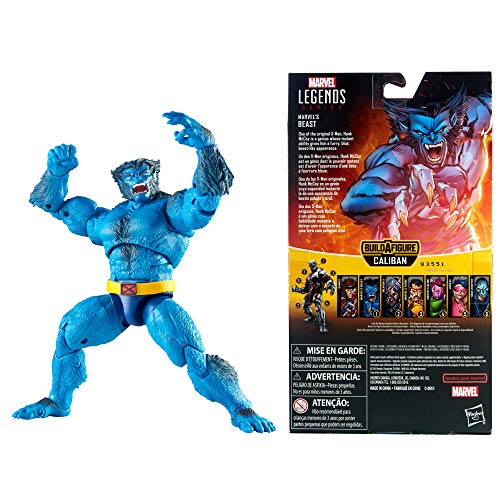 Hasbro Marvel Legends Series 6" Collectible Action Figure Beast Toy (X-Men Collection) – with Caliban Build-A-Figure Par