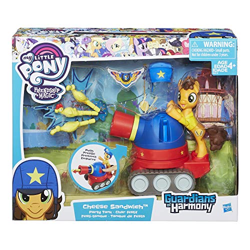 Hasbro My Little Pony Guardians of Harmony - Figura De Pony Cheese Sandwich con Festi-Tanque - Kits de Figuras de Juguete para niños (4 año(s), Niño/niña,, Dibujos Animados, Animales, My Little Pony)