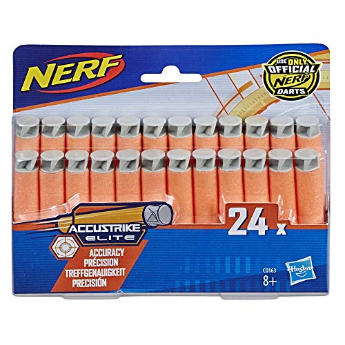 Hasbro- Nerf N-Strike Elite AccuStrike - Recarga para Dardos (24 Unidades), Color (C0163EU61)