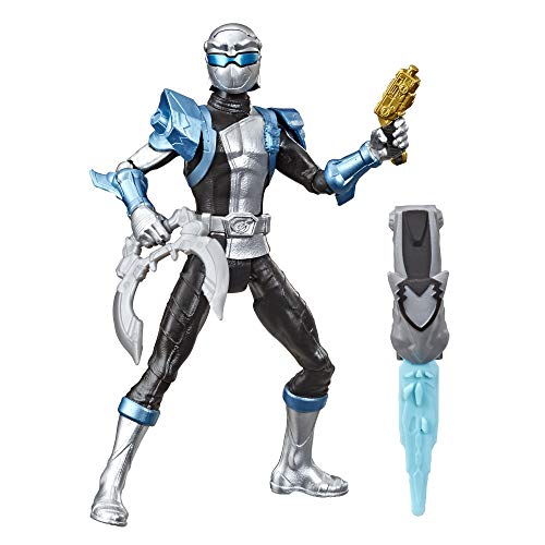 Hasbro Power Rangers Beast Morphers Series 6" Silver Ranger with Morph-X Key Action Figure