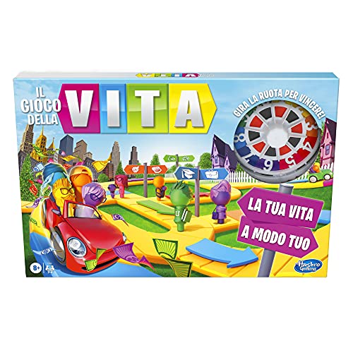 Hasbro The Game of Life F0800103 - Juego Familiar para niños a Partir de 8 años, Incluye Clavos de Colores