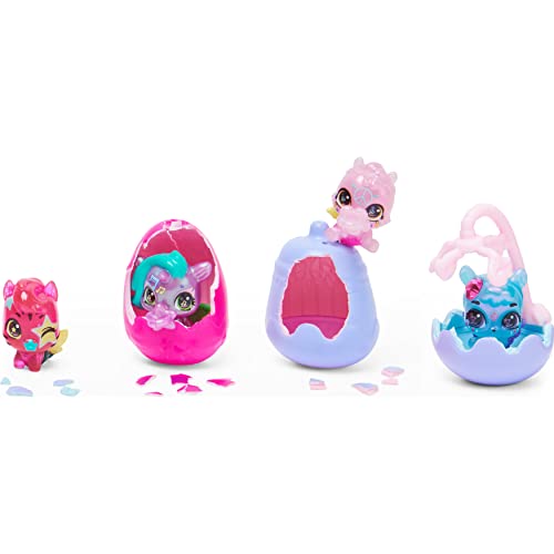 Hatchimals CollEGGtibles, Shimmer Babies Multipack con 4 Personajes y Accesorio Sorpresa (los Estilos Pueden Variar)