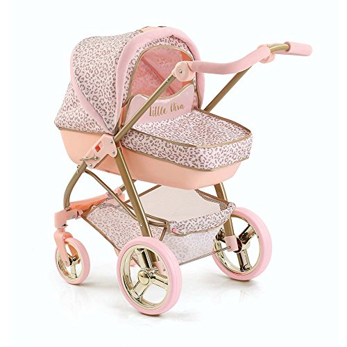 HAUCK d88686 – Little Diva muñeca carro Boston 2 en 1, Rosé/oro , color/modelo surtido