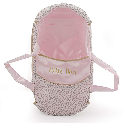 Hauck Toys - Cochecito para muñecas Gini con capazo extraíble, Capota y Cesta. Diseño Little Diva Rosa y Dorado